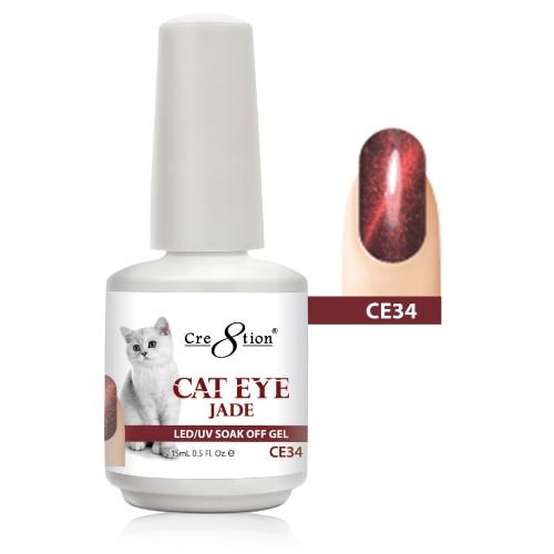 Cre8tion Cat Eye Jade Gel Polish, 0916-0837, 0.5oz, CE34