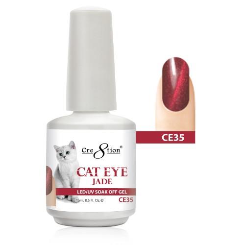 Cre8tion Cat Eye Jade Gel Polish, 0916-0838, 0.5oz, CE35