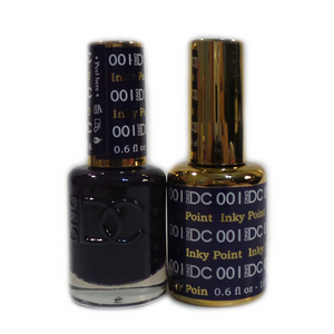 DC Nail Lacquer And Gel Polish (New DND), DC001, Inky Point, 0.6oz