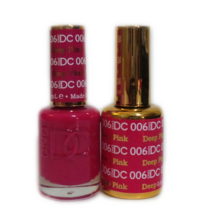 DC Nail Lacquer And Gel Polish (New DND), DC006, Deep Pink, 0.6oz