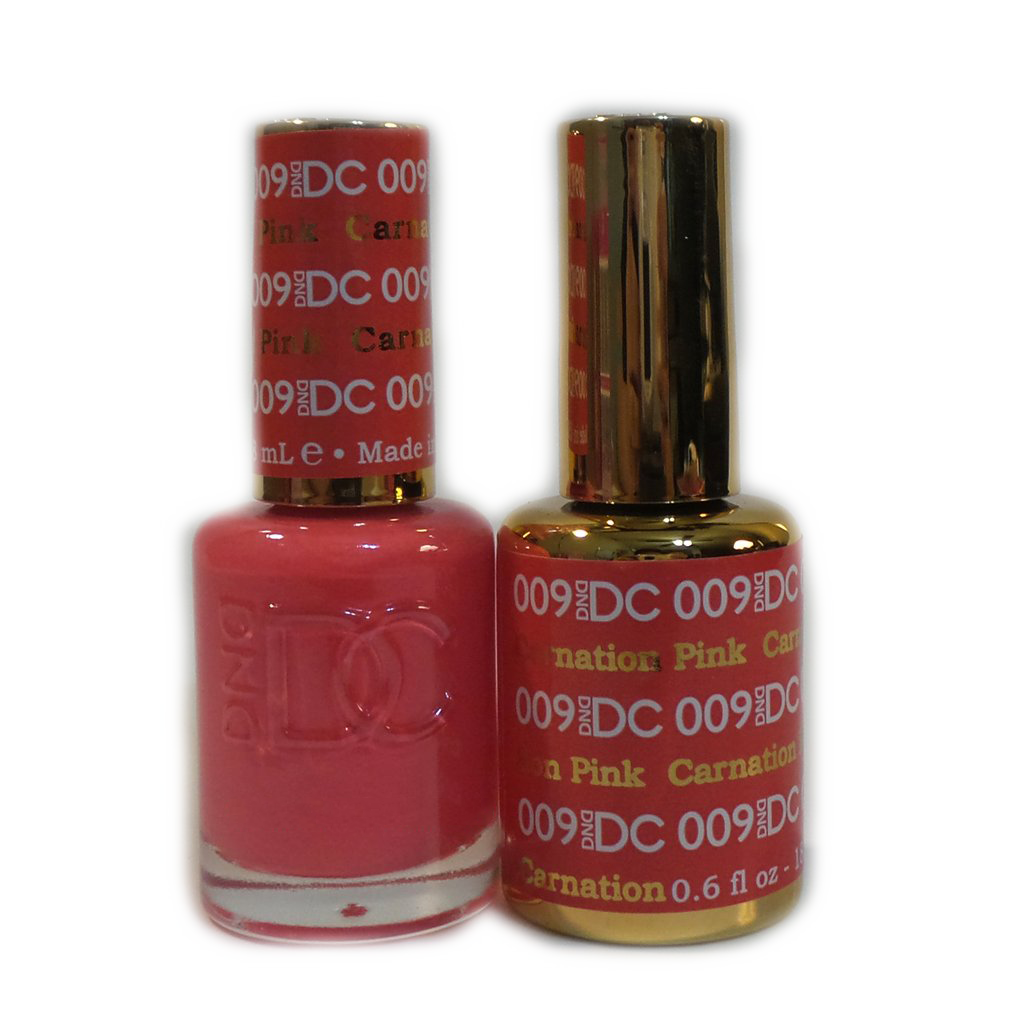 DC Nail Lacquer And Gel Polish (New DND), DC009, Carnation Pink, 0.6oz