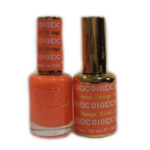 DC Nail Lacquer And Gel Polish (New DND), DC010, Dutch Orange, 0.6oz