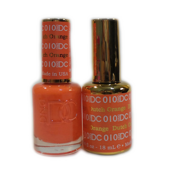 DC Nail Lacquer And Gel Polish (New DND), DC010, Dutch Orange, 0.6oz