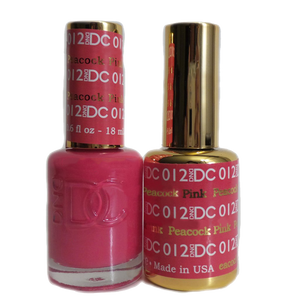 DC Nail Lacquer And Gel Polish (New DND), DC012, Peacock Pink, 0.6oz
