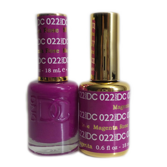 DC Nail Lacquer And Gel Polish (New DND), DC022, Magenta Rose, 0.6oz