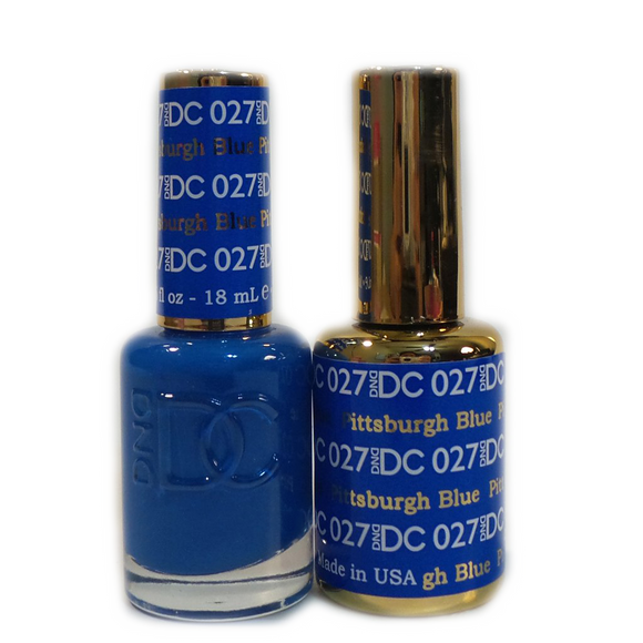DC Nail Lacquer And Gel Polish (New DND), DC027, Pittsburgh Blue, 0.6oz