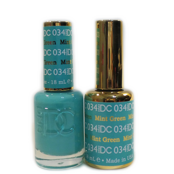 DC Nail Lacquer And Gel Polish (New DND), DC034, Mint Green, 0.6oz