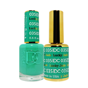 DC Nail Lacquer And Gel Polish (New DND), DC035, Lucky Jade, 0.6oz