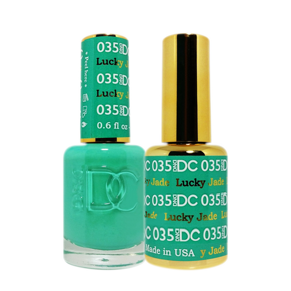 DC Nail Lacquer And Gel Polish (New DND), DC035, Lucky Jade, 0.6oz