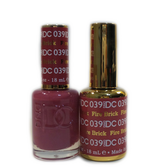 DC Nail Lacquer And Gel Polish (New DND), DC039, Fire Brick, 0.6oz