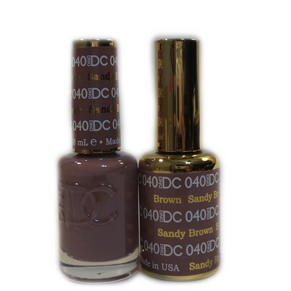 DC Nail Lacquer And Gel Polish (New DND), DC040, Sandy Brown, 0.6oz