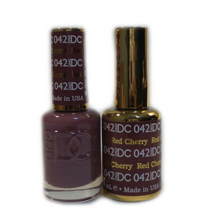 DC Nail Lacquer And Gel Polish (New DND), DC042, Red Cherry, 0.6oz