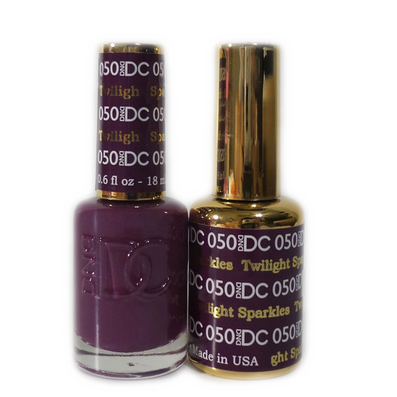 DC Nail Lacquer And Gel Polish (New DND), DC050, Twilight Sparkles, 0.6oz