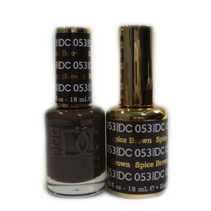DC Nail Lacquer And Gel Polish (New DND), DC053, Spice Brown, 0.6oz