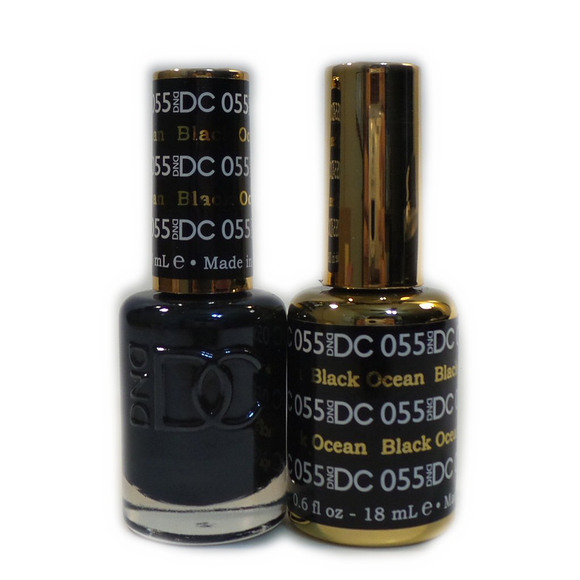 DC Nail Lacquer And Gel Polish (New DND), DC055, Black Ocean, 0.6oz