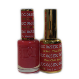 DC Nail Lacquer And Gel Polish (New DND), DC065, Thai Chilli Red, 0.6oz