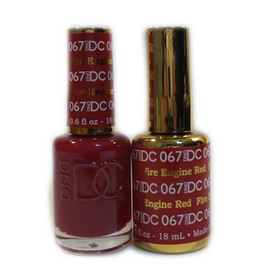 DC Nail Lacquer And Gel Polish (New DND), DC067, Fire Engine Red, 0.6oz