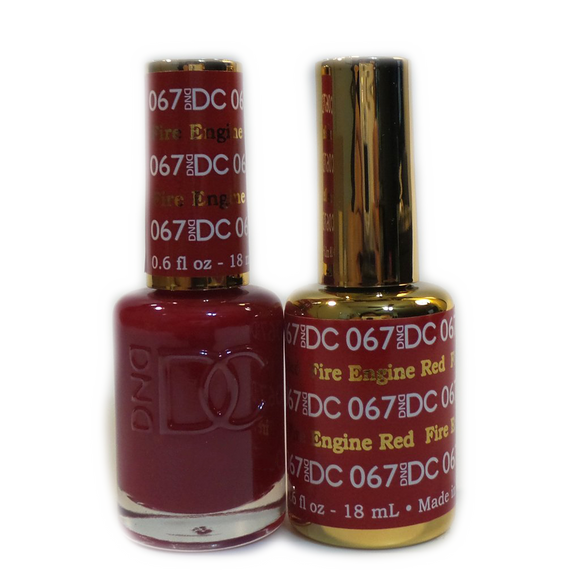 DC Nail Lacquer And Gel Polish (New DND), DC067, Fire Engine Red, 0.6oz