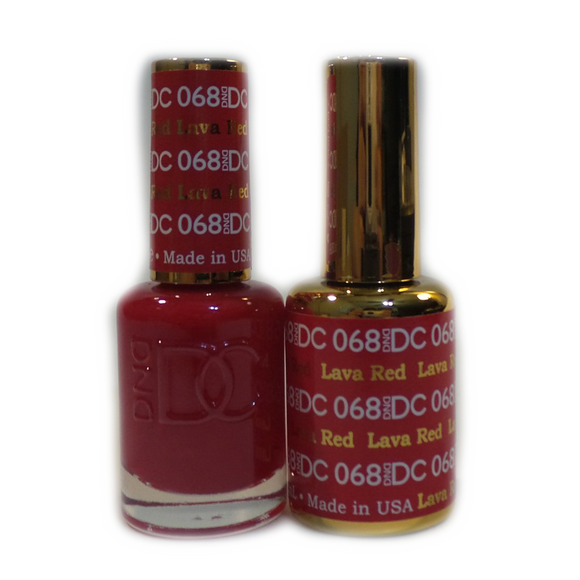 DC Nail Lacquer And Gel Polish (New DND), DC068, Lava Red, 0.6oz