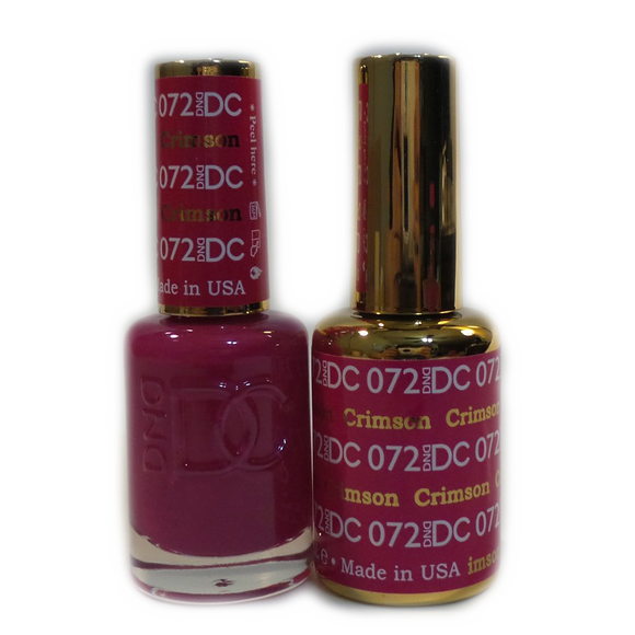DC Nail Lacquer And Gel Polish (New DND), DC072, Crimson, 0.6oz