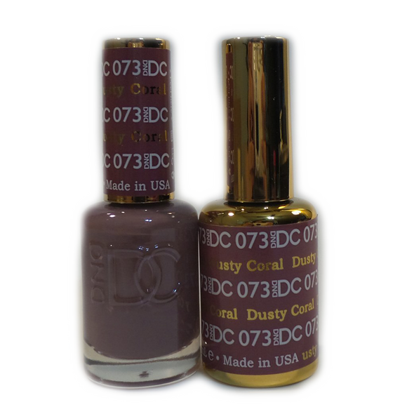 DC Nail Lacquer And Gel Polish (New DND), DC073, Dusty Coral, 0.6oz