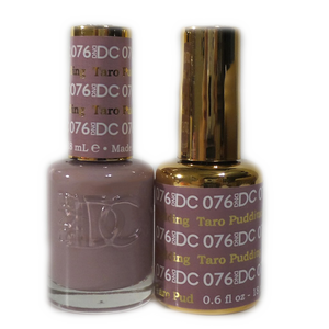 DC Nail Lacquer And Gel Polish (New DND), DC076, Taro Pudding, 0.6oz