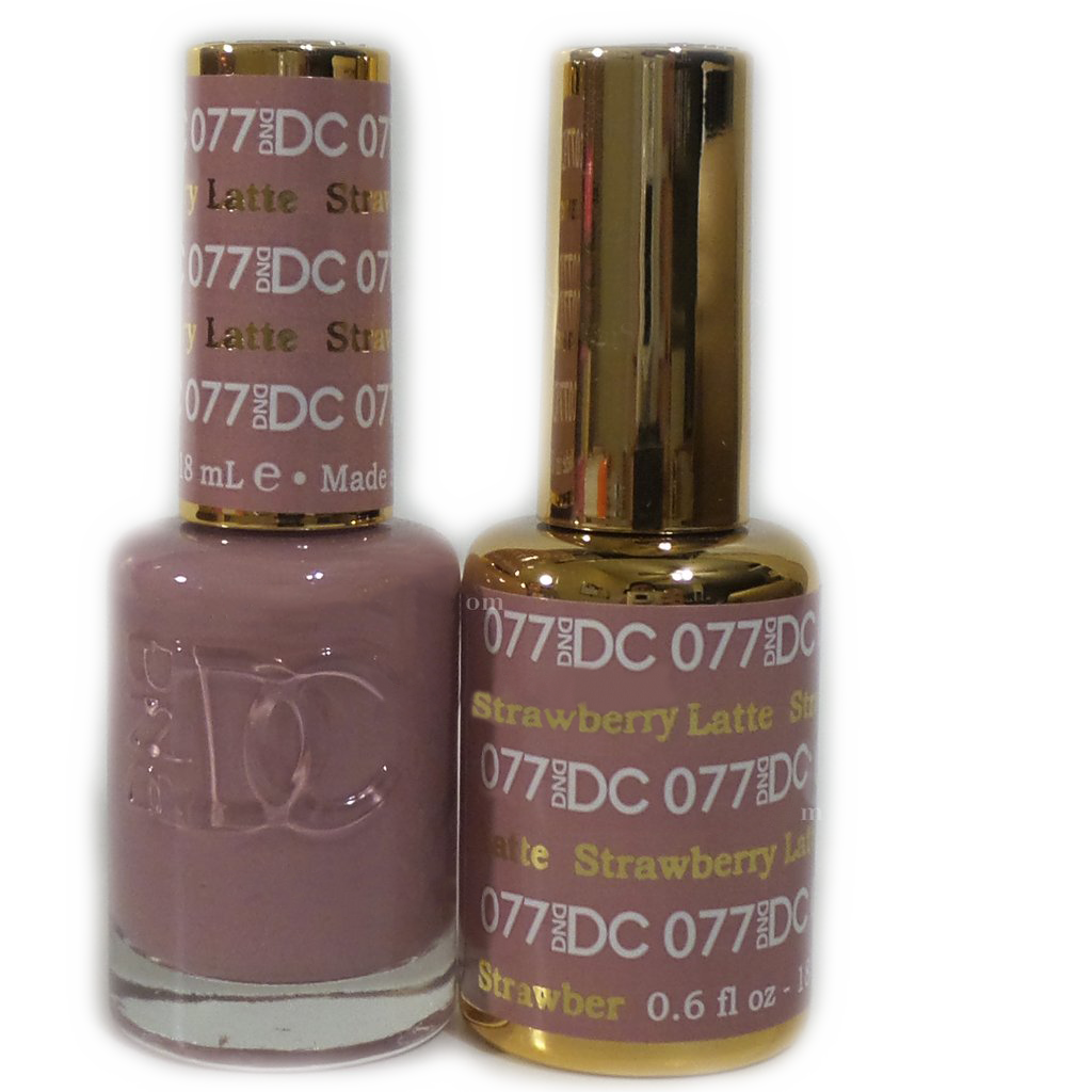 DC Nail Lacquer And Gel Polish (New DND), DC077, Strawberry Latte, 0.6oz