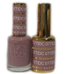 DC Nail Lacquer And Gel Polish (New DND), DC077, Strawberry Latte, 0.6oz