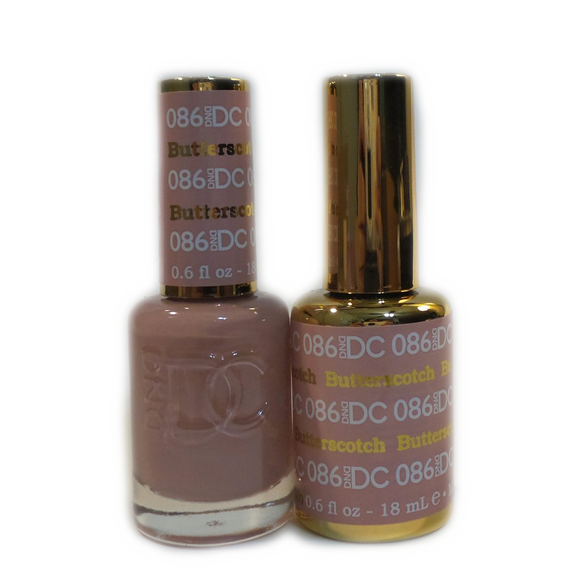 DC Nail Lacquer And Gel Polish (New DND), DC086, Butterscotch, 0.6oz