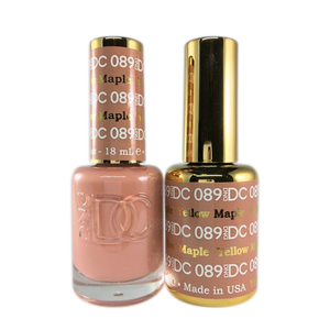 DC Nail Lacquer And Gel Polish (New DND), DC089, Yellow Maple, 0.6oz