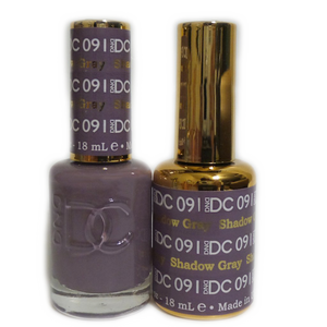 DC Nail Lacquer And Gel Polish (New DND), DC091, Shadow Gray, 0.6oz