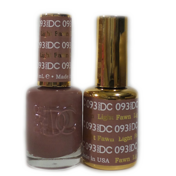 DC Nail Lacquer And Gel Polish (New DND), DC093, Light Fawn, 0.6oz