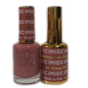 DC Nail Lacquer And Gel Polish (New DND), DC095, Orange Rust, 0.6oz