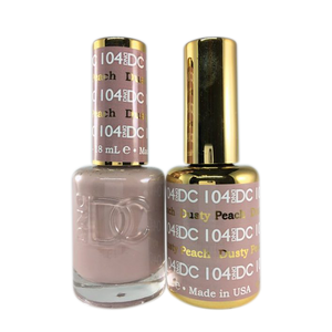 DC Nail Lacquer And Gel Polish (New DND), DC104, Dusty Peach, 0.6oz