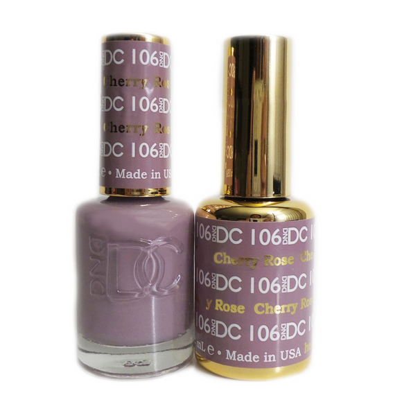 DC Nail Lacquer And Gel Polish (New DND), DC106, Cherry Rose, 0.6oz