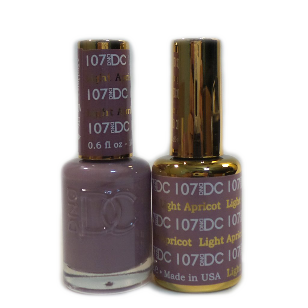 DC Nail Lacquer And Gel Polish (New DND), DC107, Light Apricot, 0.6oz