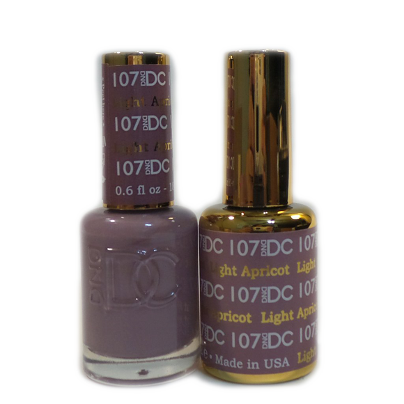 DC Nail Lacquer And Gel Polish (New DND), DC107, Light Apricot, 0.6oz