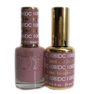 DC Nail Lacquer And Gel Polish (New DND), DC108, Barn Red, 0.6oz