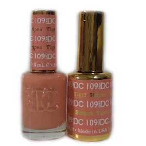 DC Nail Lacquer And Gel Polish (New DND), DC109, Tiger Stripes, 0.6oz