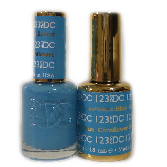 DC Nail Lacquer And Gel Polish (New DND), DC123, Cornflower Blue, 0.6oz