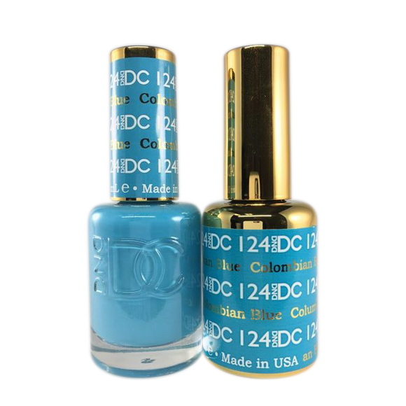 DC Nail Lacquer And Gel Polish (New DND), DC124, Columbian Blue, 0.6oz