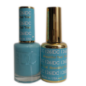 DC Nail Lacquer And Gel Polish (New DND), DC126, Beautiful Teal, 0.6oz