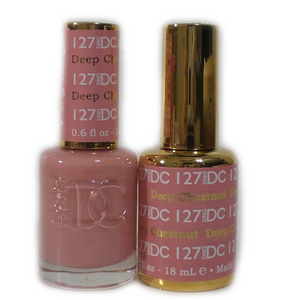 DC Nail Lacquer And Gel Polish (New DND), DC127, Deep Chestnut, 0.6oz