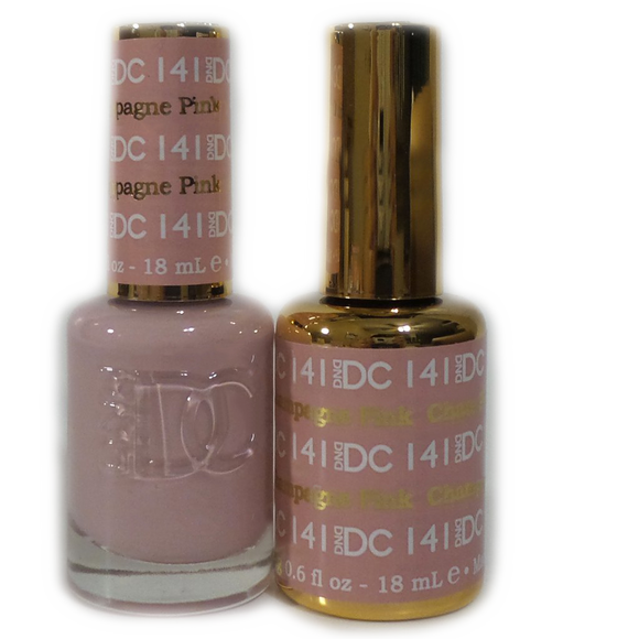 DC Nail Lacquer And Gel Polish (New DND), DC141, Pink Champagne, 0.6oz