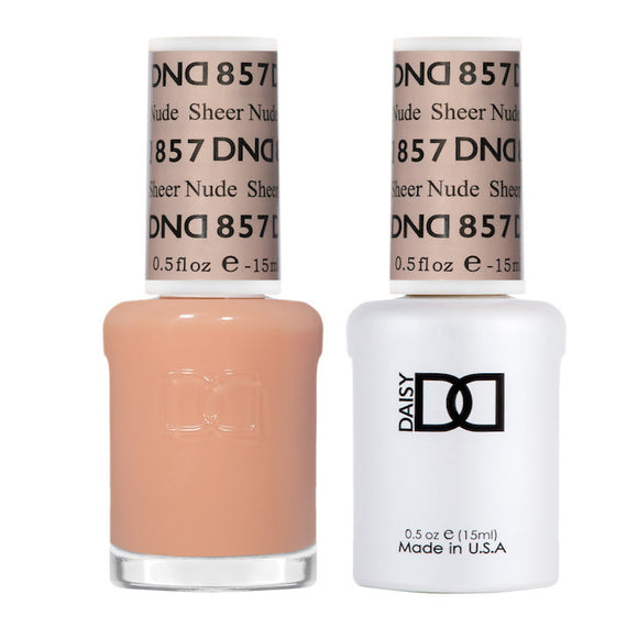 DND Nail Lacquer And Gel Polish, Sheer Nude #857