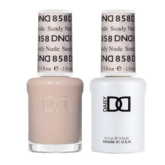 DND Nail Lacquer And Gel Polish, Sandy Nude #858