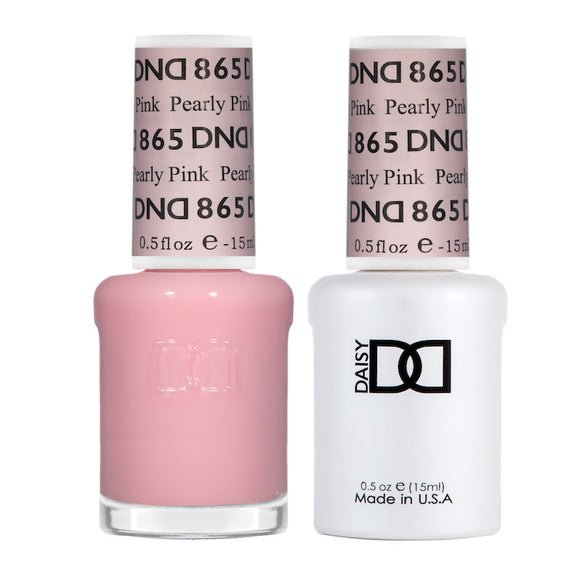 DND Nail Lacquer And Gel Polish, Pearly Pink #865