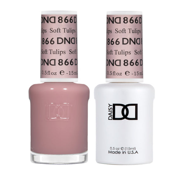 DND Nail Lacquer And Gel Polish, Soft Tulips #866