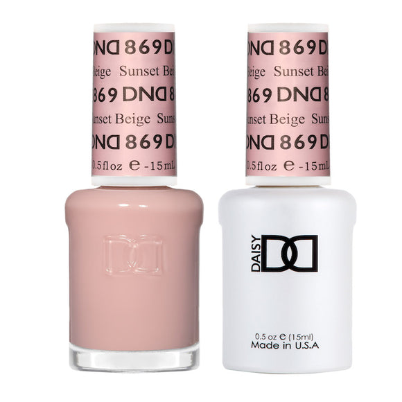 DND Nail Lacquer And Gel Polish, Sunset Beige #869