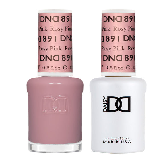 DND Nail Lacquer And Gel Polish, Rosy Pink #891